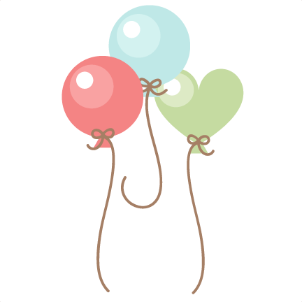 Baby Balloons Svg Scrapbook Cut File Cute Clipart Files - Cute Balloons Clipart Png (432x432), Png Download