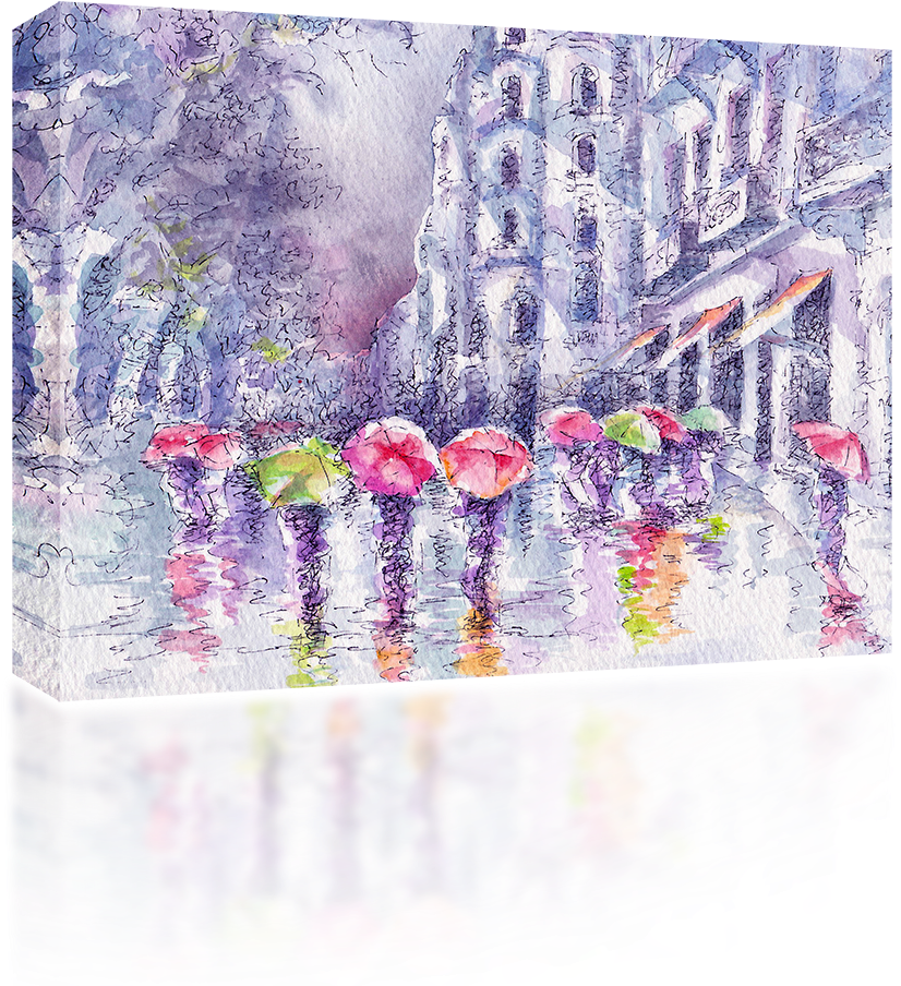 Barcelona Rain - Motif (1024x1024), Png Download
