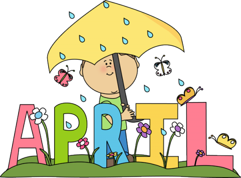 Month Of April Rain - Months Of The Year April (480x354), Png Download