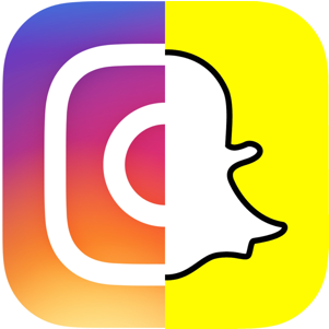 Instagram Clipart Snapchat - Snapchat (597x331), Png Download