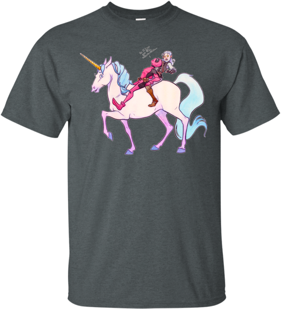 Deadpoolwitcher Unicorn Ride Watercolor T Shirt & Hoodie - Shirt (1024x1024), Png Download