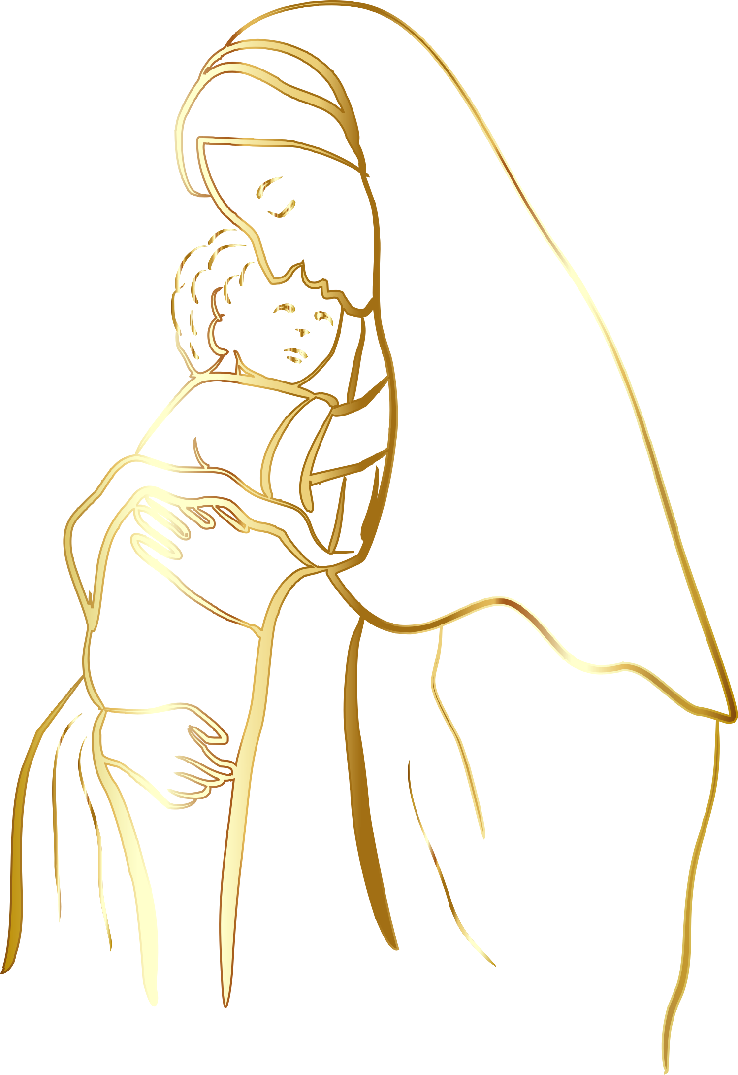 Baby Jesus Png Background Image - Mother Mary Png (704x1024), Png Download