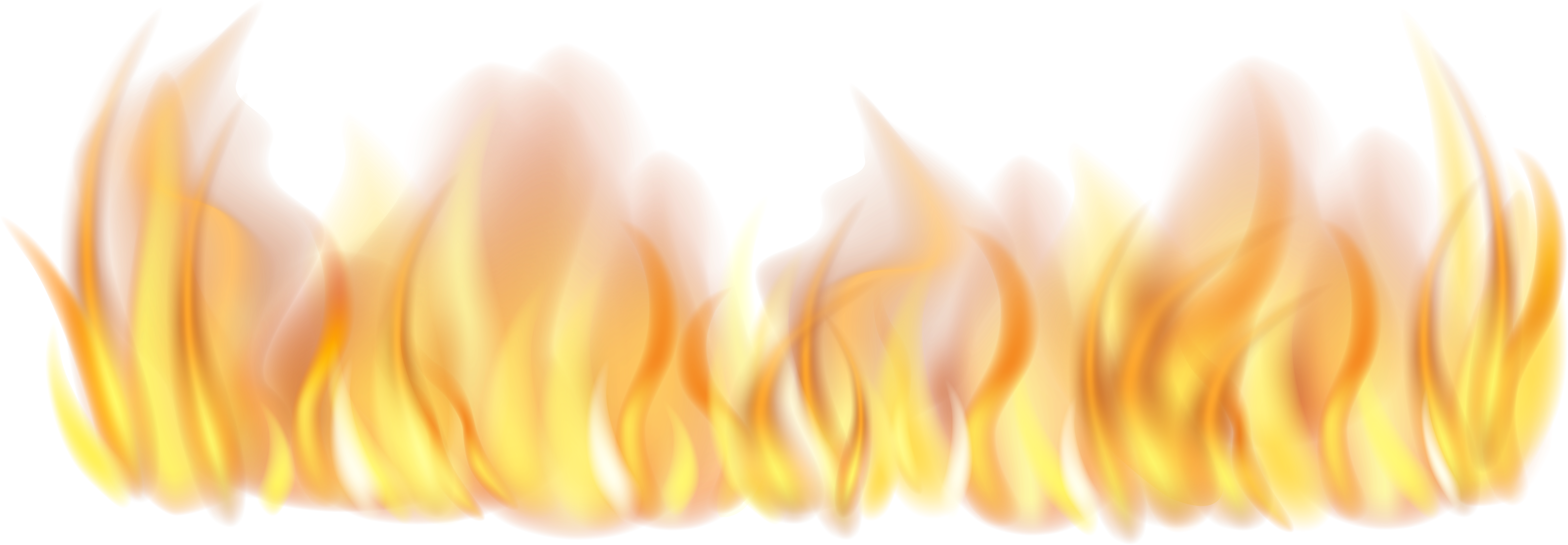 Clipart Flames Line Fire (8000x2922), Png Download
