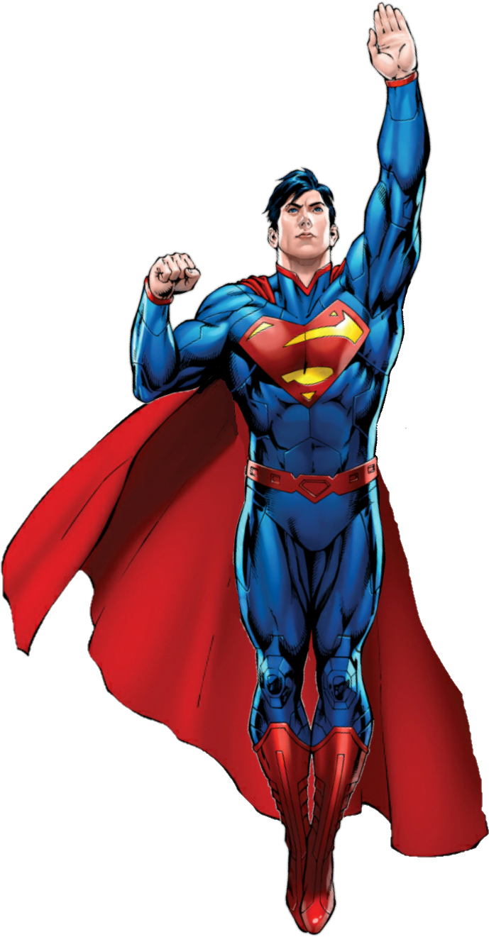 Cartoon Superman Png Background Image - Superman Png (734x1088), Png Download