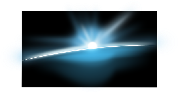 Space Earth Sun Horizon Sunrise Sky Night - Earth Horizon From Space Png (637x340), Png Download