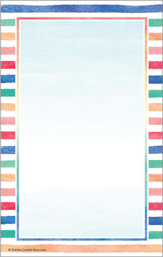 Tcr8888 Watercolor Notepad Image - Teacher Created Resources Teacher Created Notepad (900x900), Png Download