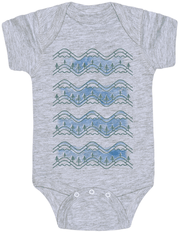 Watercolor Mountains Baby Onesy - Clever Girl Onesie (484x484), Png Download