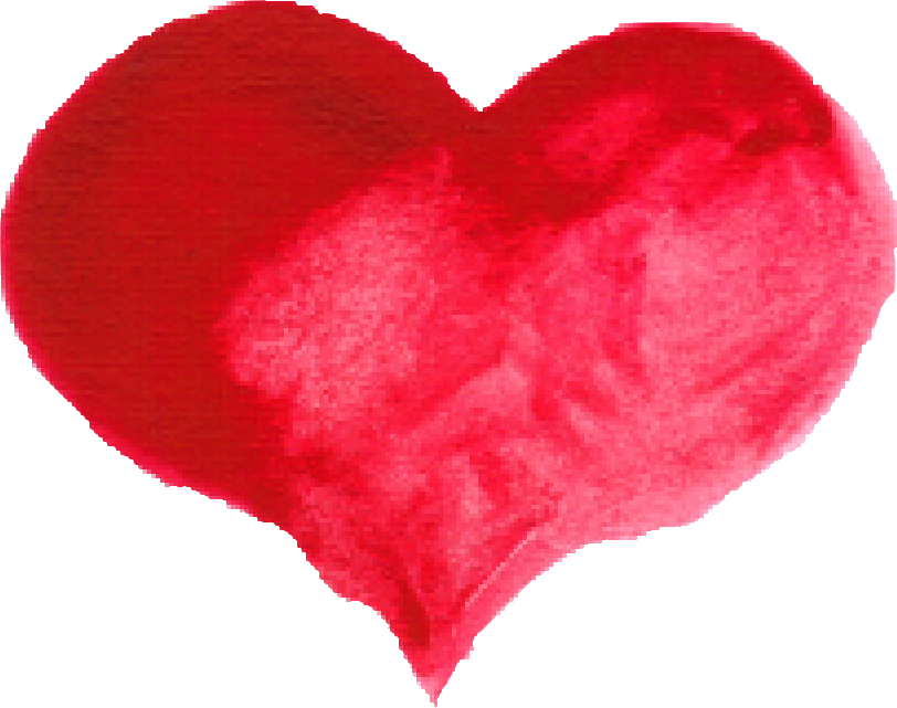 10 Red Watercolor Heart - Watercolor Heart Clipart Png (812x641), Png Download