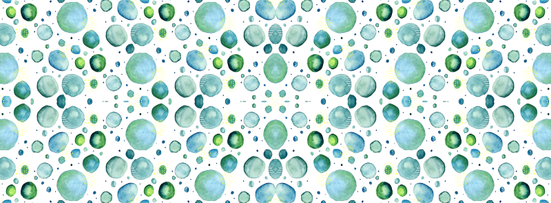 Bubbles Watercolor Shower Curtain (800x296), Png Download