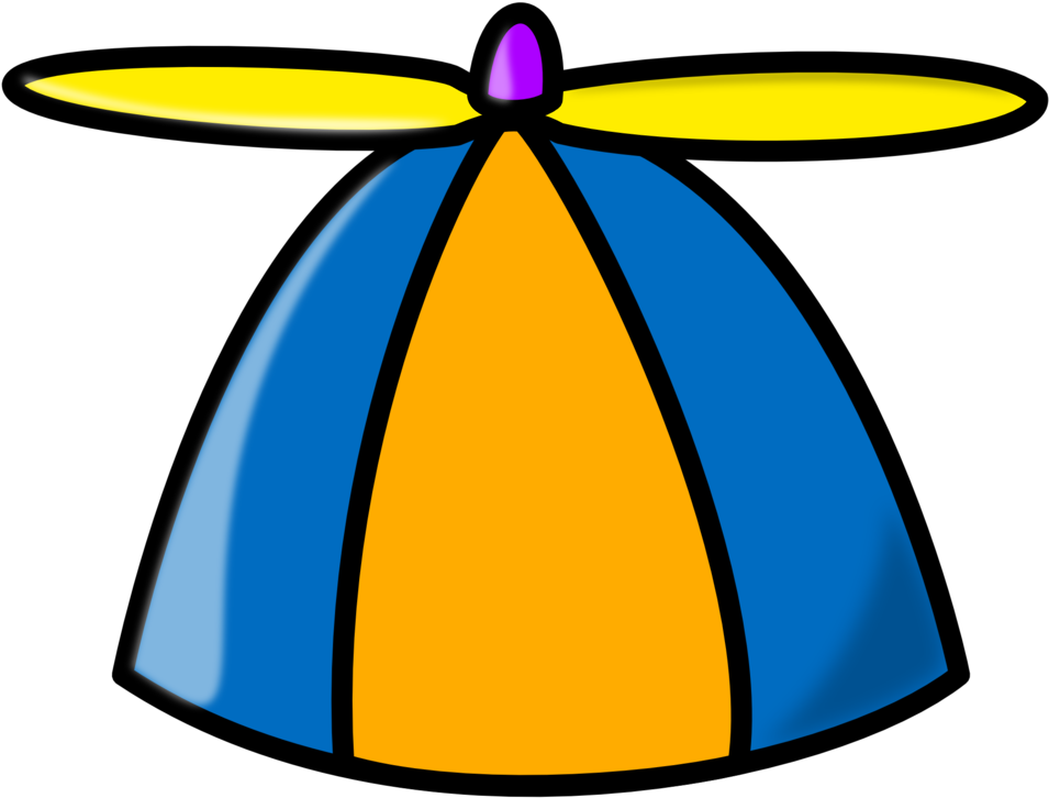 Birthday Hat Png Pic - Propeller Hat Clipart (425x322), Png Download