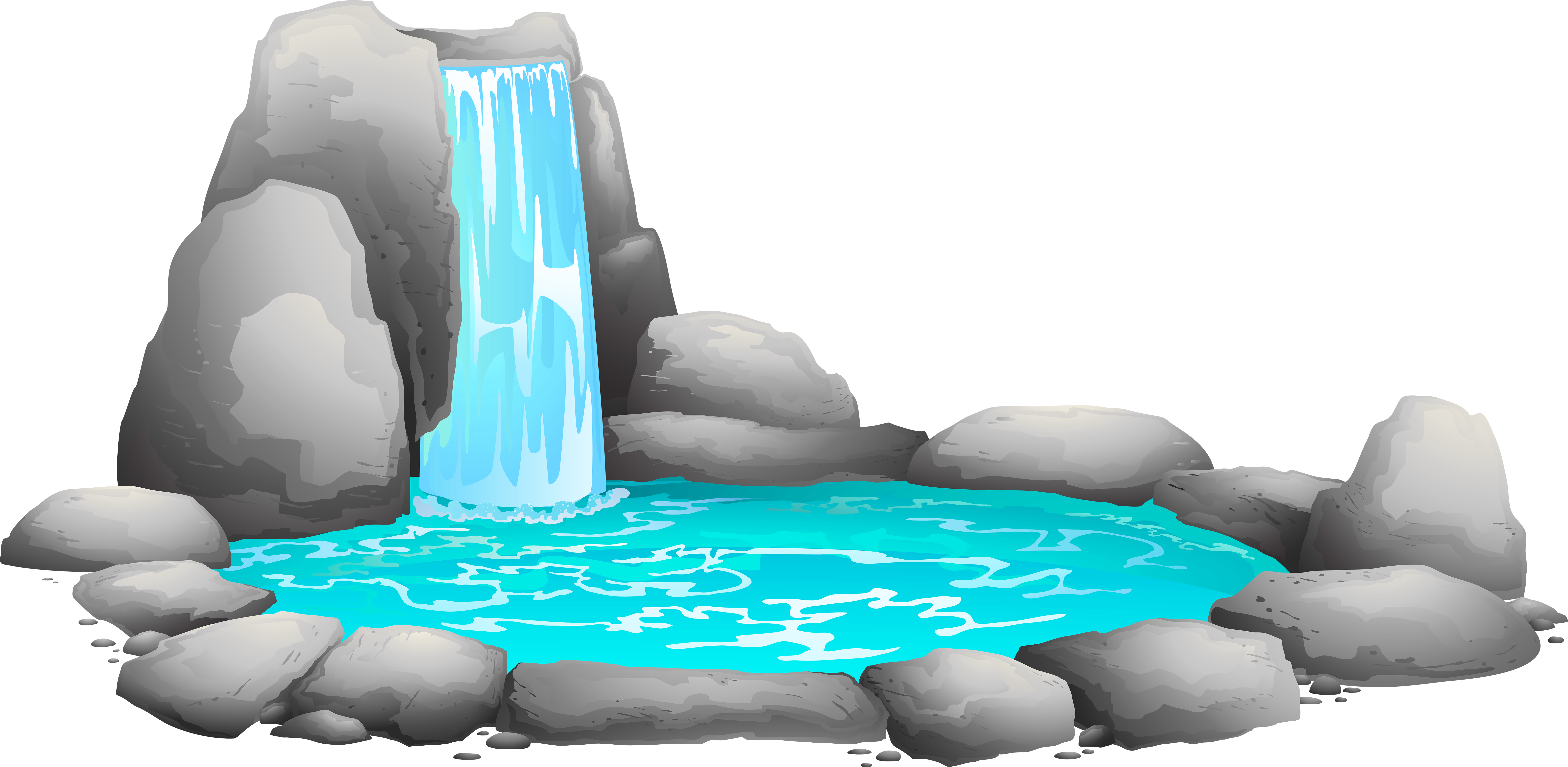 Waterfall Png Clip Art - Waterfall Clipart (500x246), Png Download