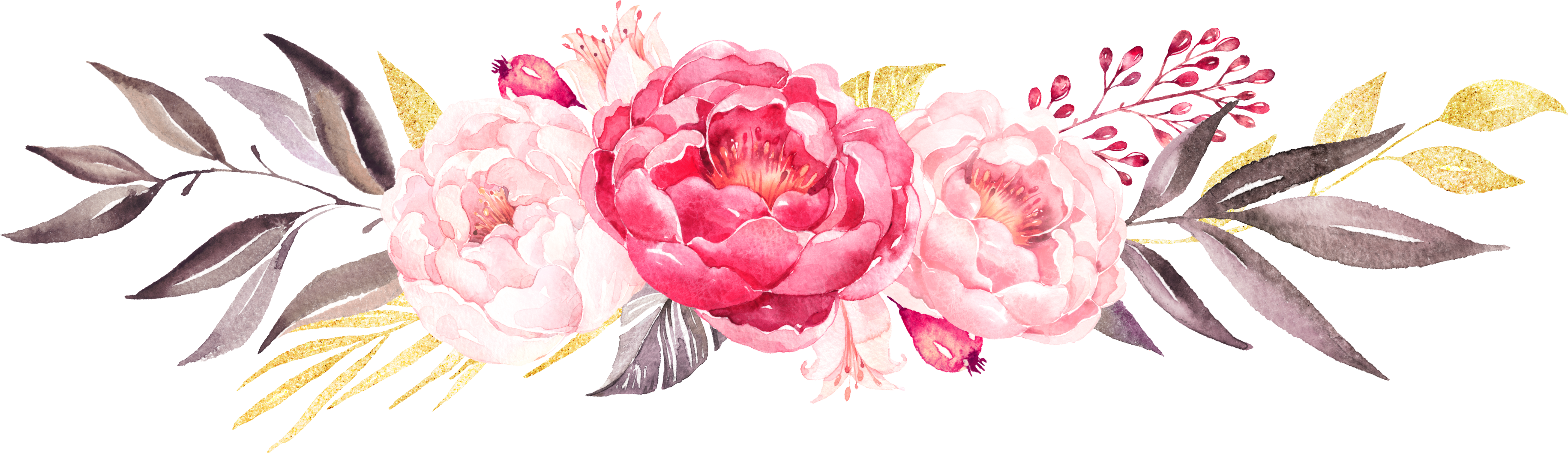 Watercolour花组 - Alphabetical Seating Chart Wedding (3659x1057), Png Download