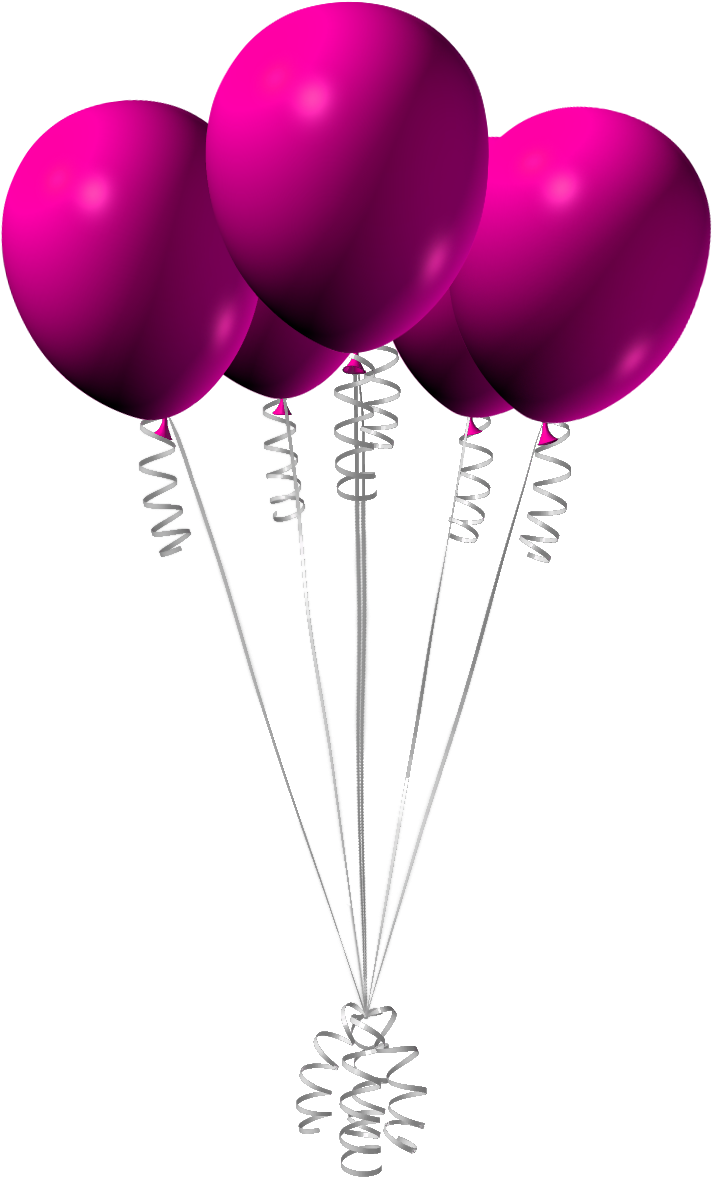 Pink Birthday Balloons Png (744x1251), Png Download