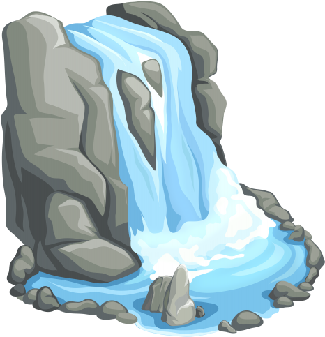 Waterfall Png Clip Art - Waterfall Clipart (483x500), Png Download