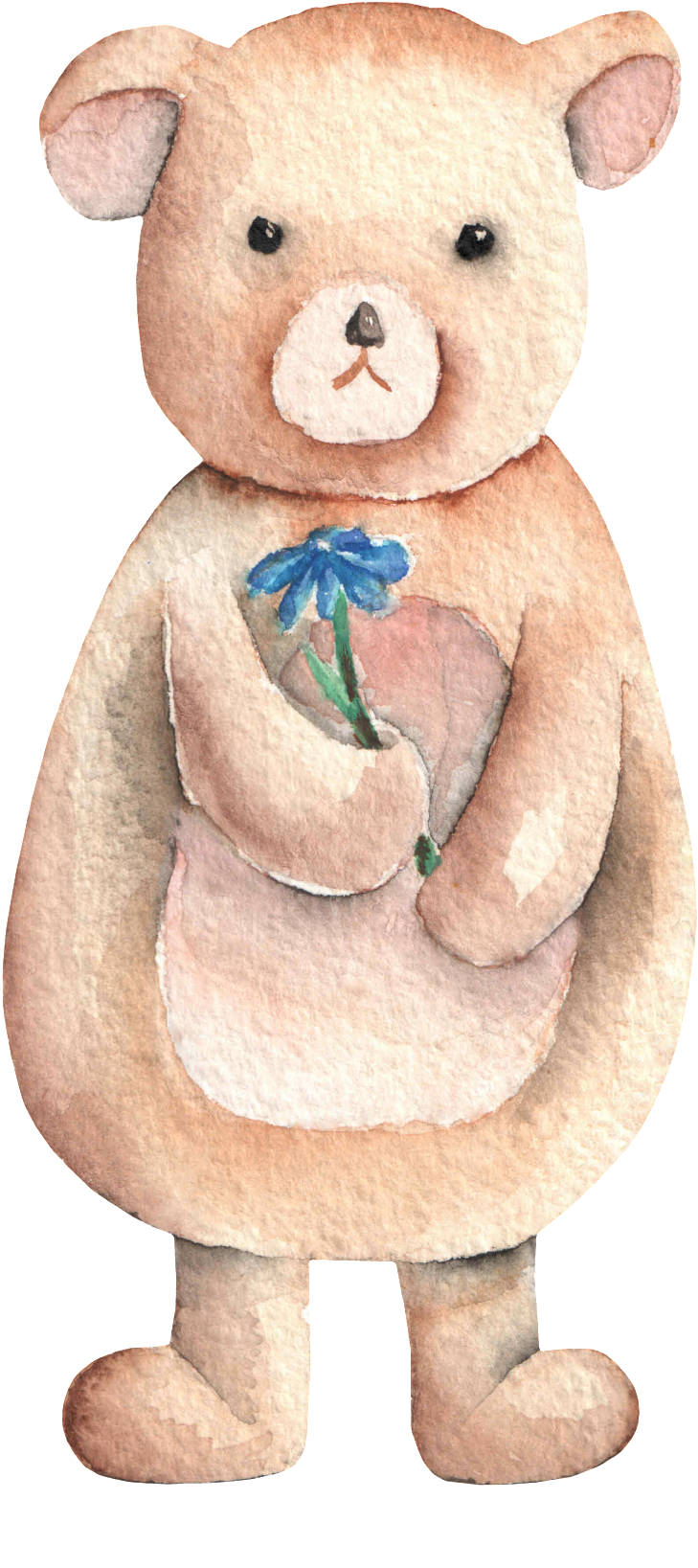 This Backgrounds Is Watercolor Cute Bear Png About - Watercolor Painting (1024x1792), Png Download