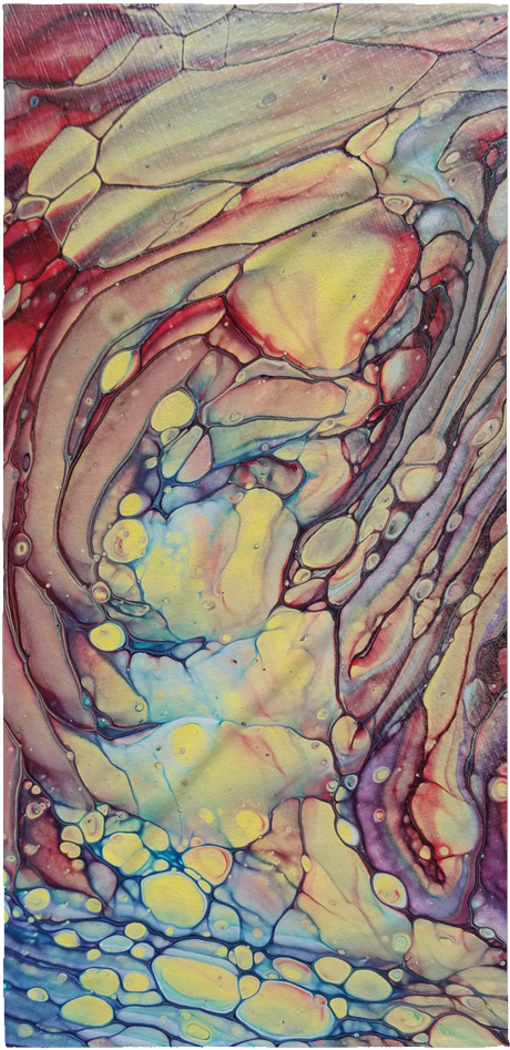 Red, Yellow, Blue Bubbles - Modern Art (1024x1024), Png Download