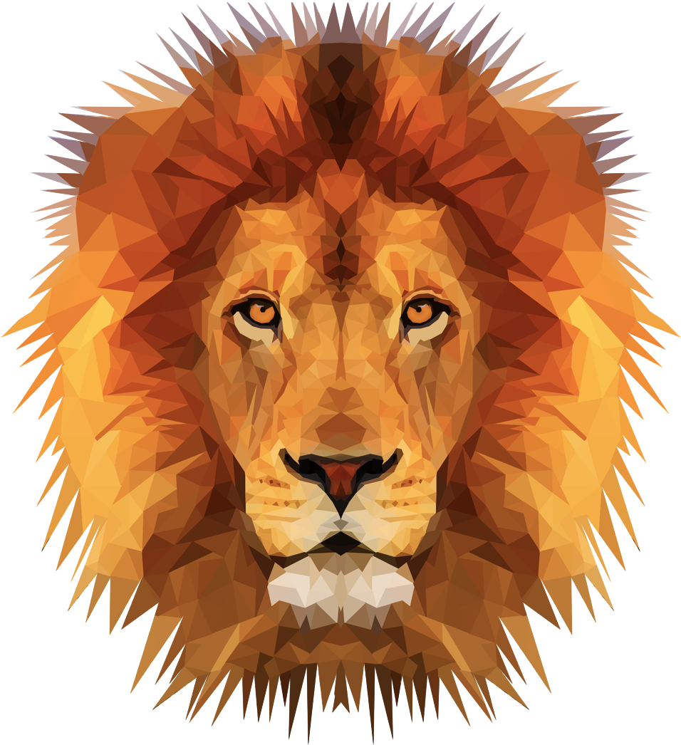 Geometric Lion Png - Wildlife Heritage Foundation (1185x1064), Png Download