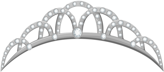 Silver Tiara Png Clipart Image - Silver Crown Clipart Png (600x265), Png Download
