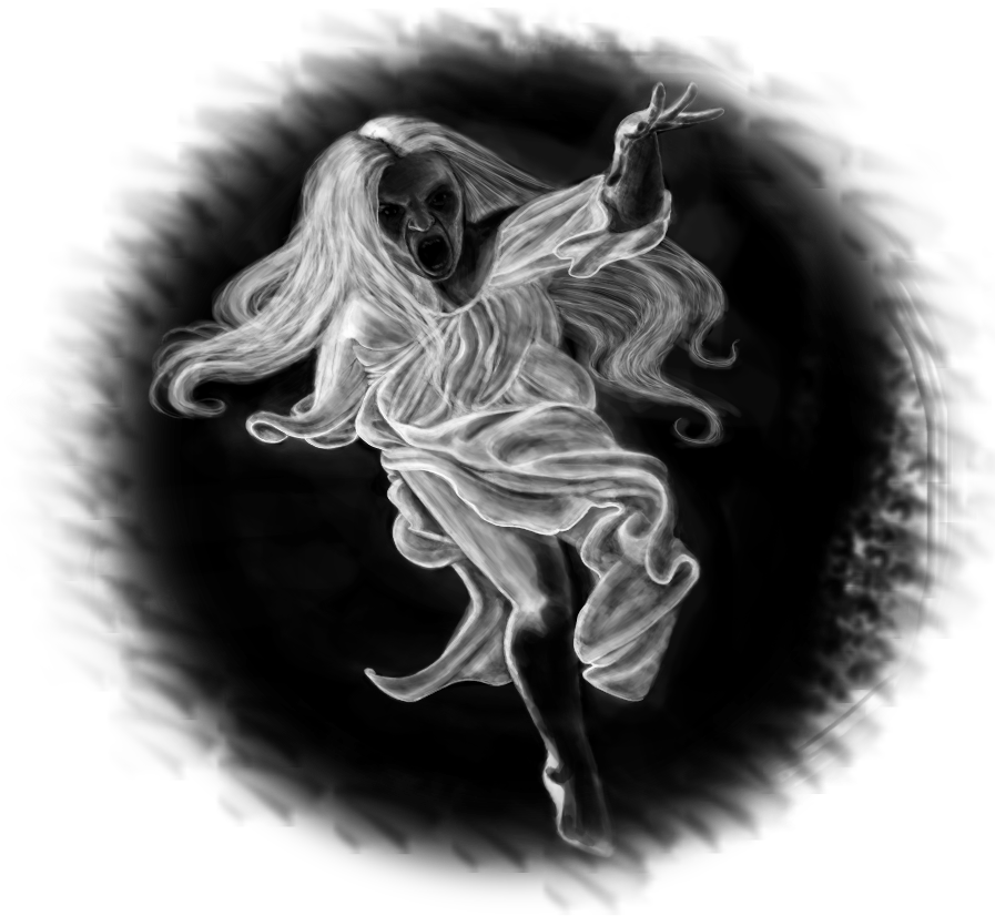Traditional Painting Halloween Drawing Fantasy Watercolor - Art (900x900), Png Download