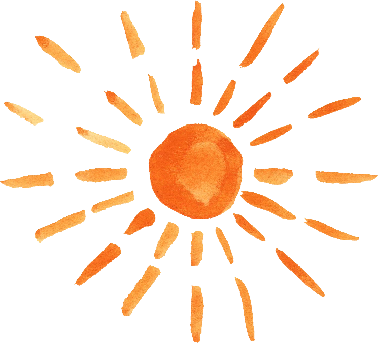 12 Watercolor Sun Vol - Sun Art Watercolor Png (745x675), Png Download