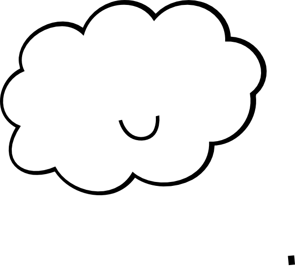 Cute Cloud Svg Clip Arts 600 X 545 Px (600x545), Png Download
