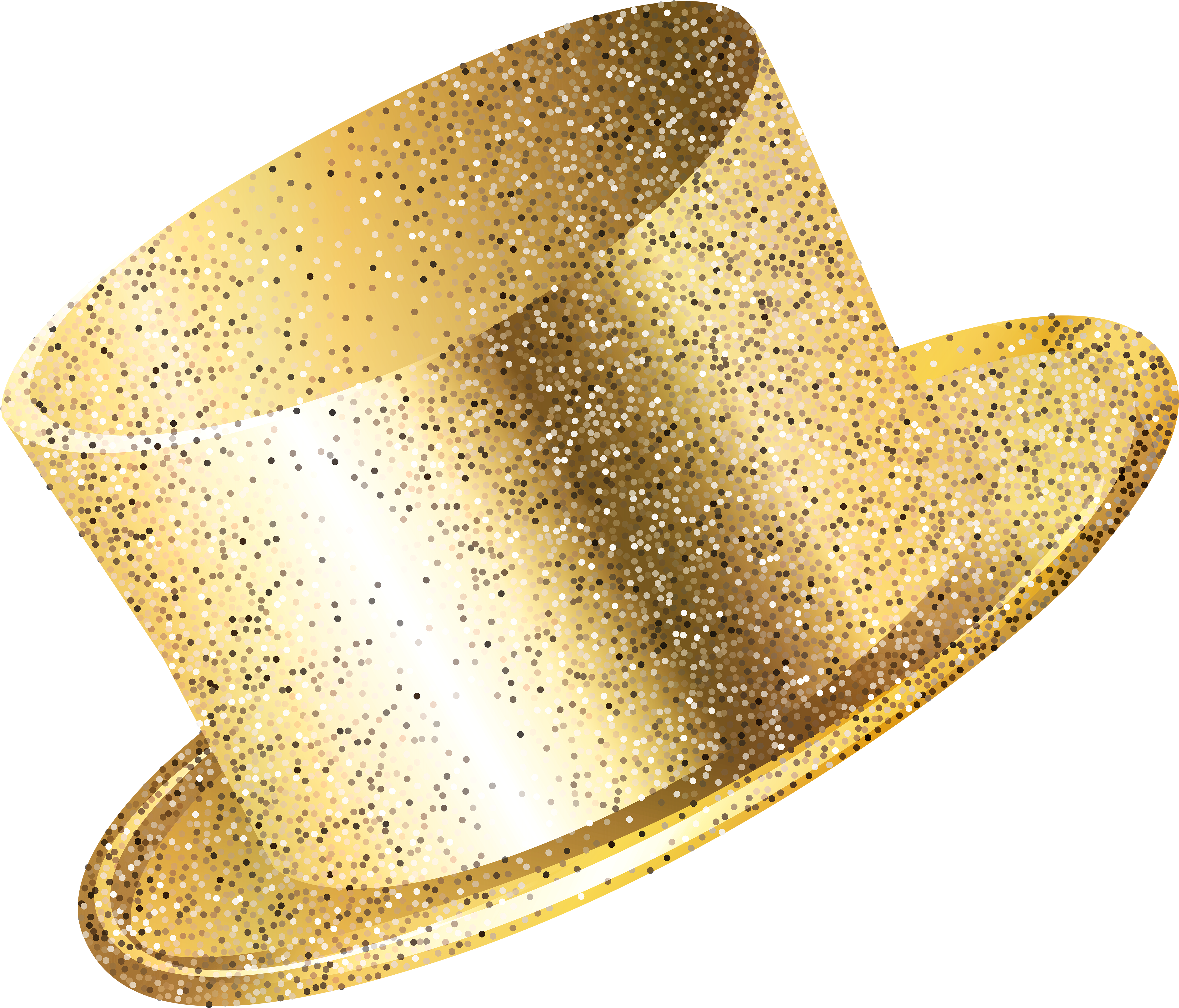 New Year Party Hat Gold Png Clip Art Image - New Years Hat Png (5000x4275), Png Download