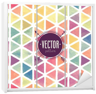 Vector Watercolor Seamless Pattern - Papel De Parede De Triângulos Coloridos (400x400), Png Download