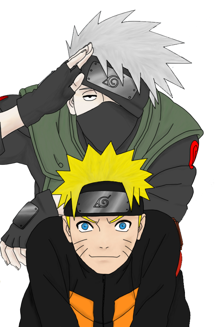 Kakashi X Naruto Png - Naruto Y Kakashi Png (697x1050), Png Download