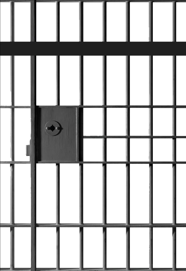 Clipart Black And White Elegant Of No Background Letters - Jail Png (600x874), Png Download