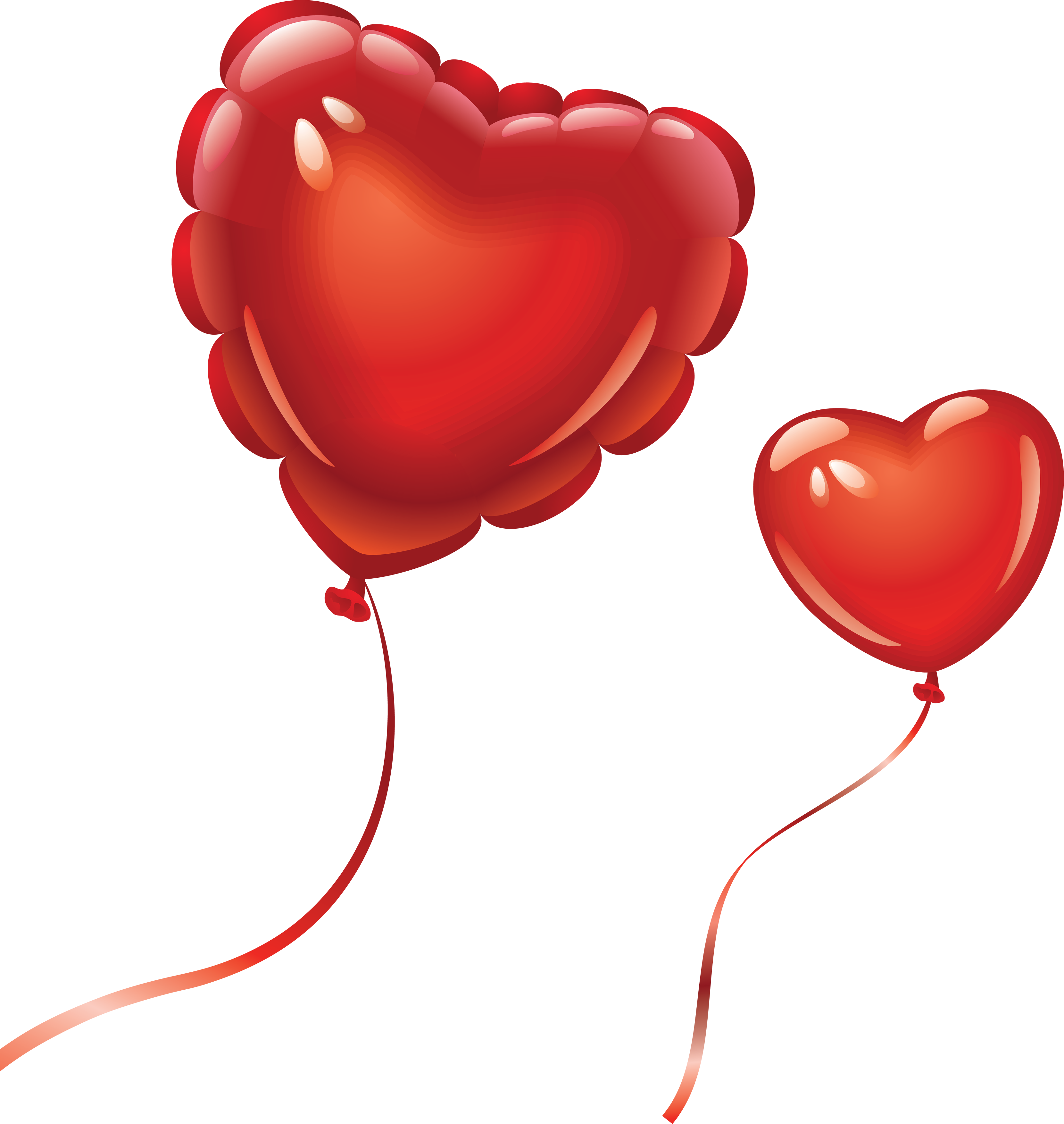 Heart Balloon Png Image, Free Download, Heart Balloons - Heart Balloon Png (3320x3506), Png Download