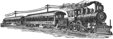 Far West Train Clipart - Black And White Clipart Train Steam Engine (400x400), Png Download