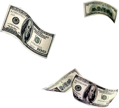 Download - Falling Money (400x362), Png Download