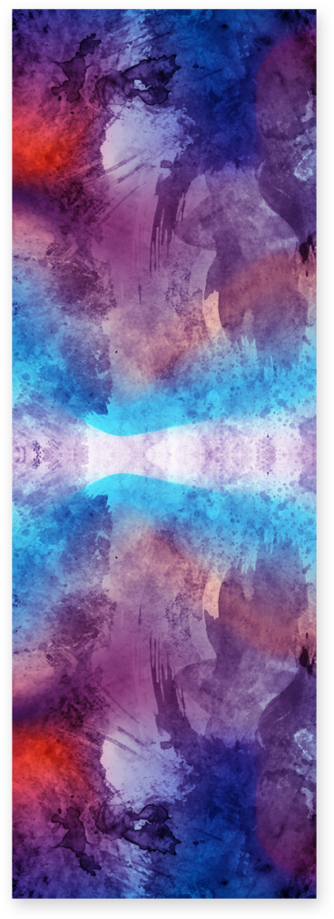 Purple Blue Watercolor - Modern Art (1024x1024), Png Download