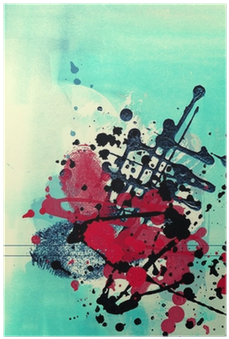 Grunge Collage, Watercolor Style , Great Background - Watercolor Painting (400x400), Png Download