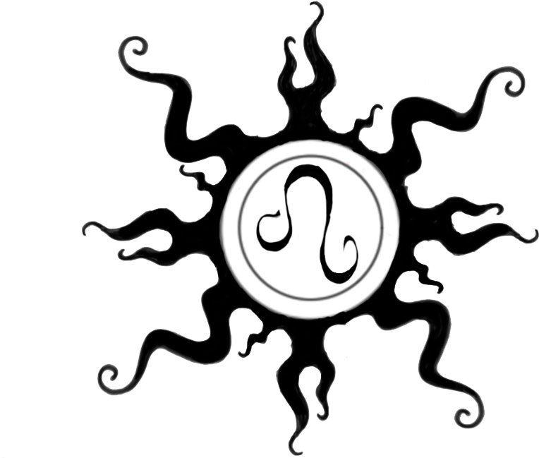 Zodiac Tattoos Png Image - Leo Sign Sun Tattoo (1224x652), Png Download