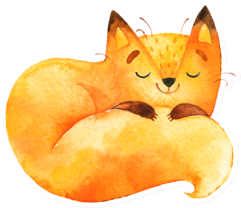 Sticker That Kick Ass Watercolor Fox - Watercolor Painting (800x800), Png Download