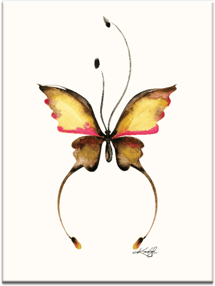 148kms Watercolor Butterfly 14 600×600 - August Grove 'butterfly 14' Watercolor Painting Print (600x600), Png Download