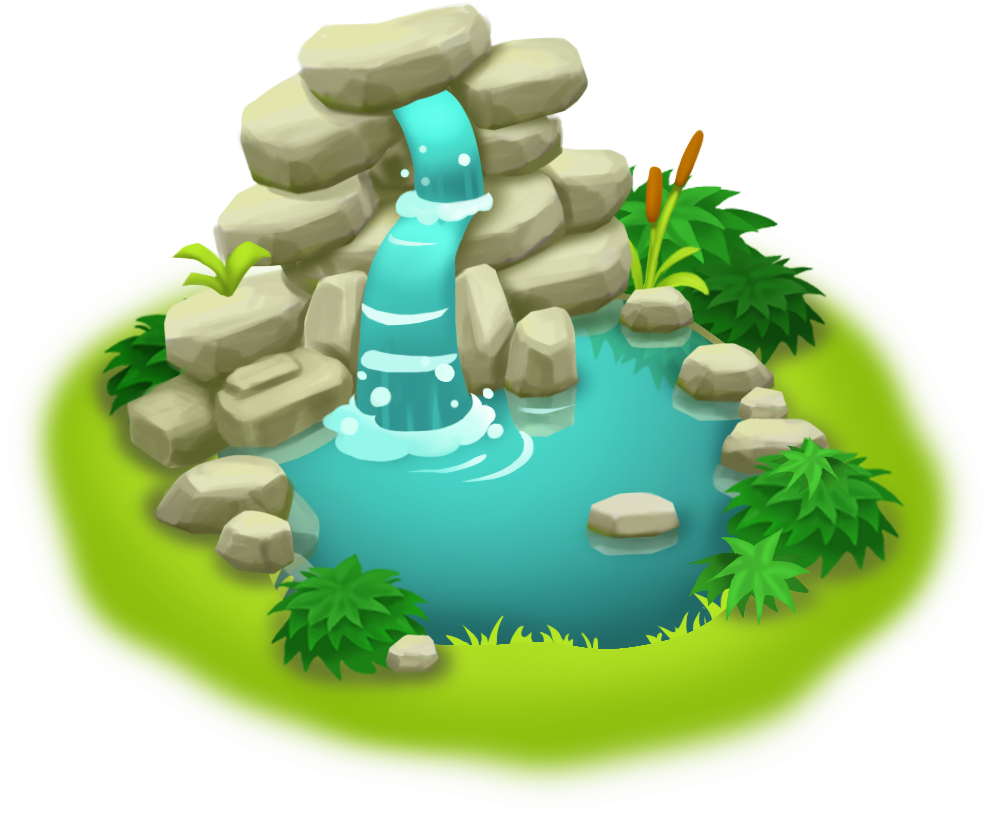 Waterfall - Hay Day Wikia (1032x1032), Png Download
