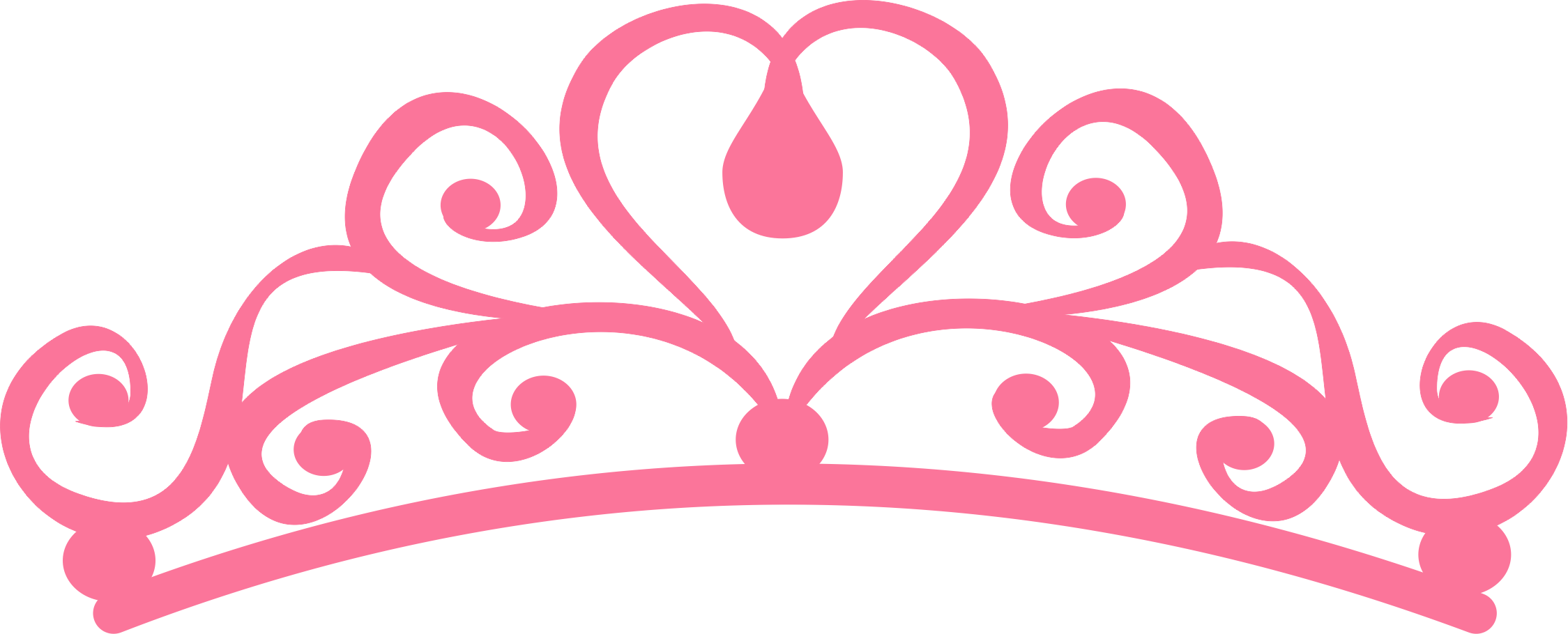 Graphic Library Cinderella Crown Clipart - Tiara Clipart (2249x910), Png Download