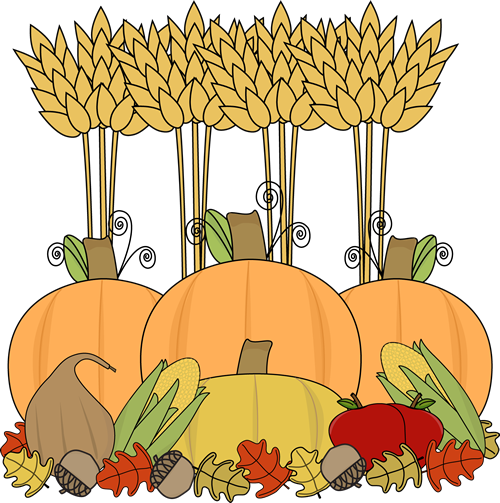 Squash Clipart Harvest Festival - Thanksgiving Harvest Clipart (500x503), Png Download