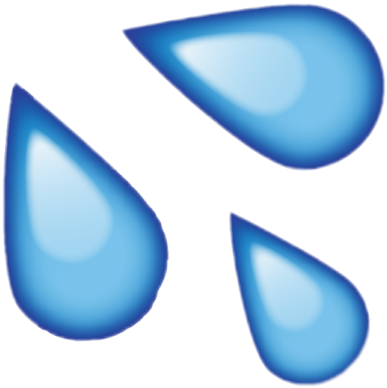 Tears Cry Crying Lagrimas Llanto Emoticon Emoji Crybaby - Water Drops Whatsapp Emoji (553x554), Png Download