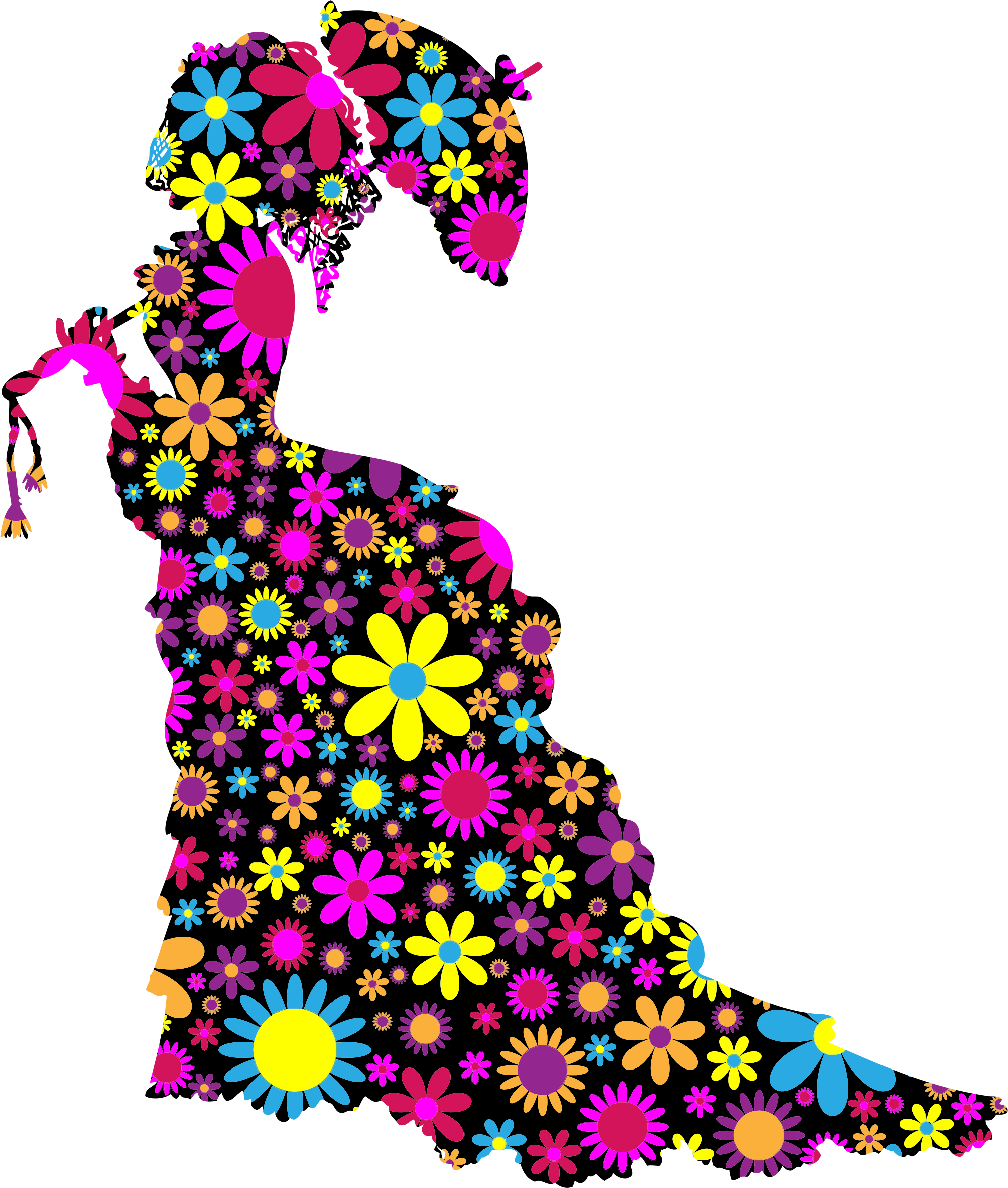 Silhouette Drawing Woman Art - Lady Silhouette (637x750), Png Download