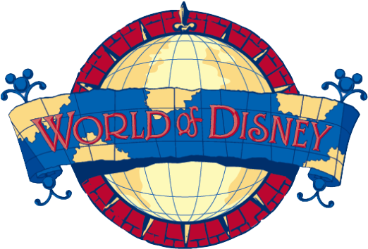 Logo Clipart Disney World - World Of Disney Logo (521x364), Png Download