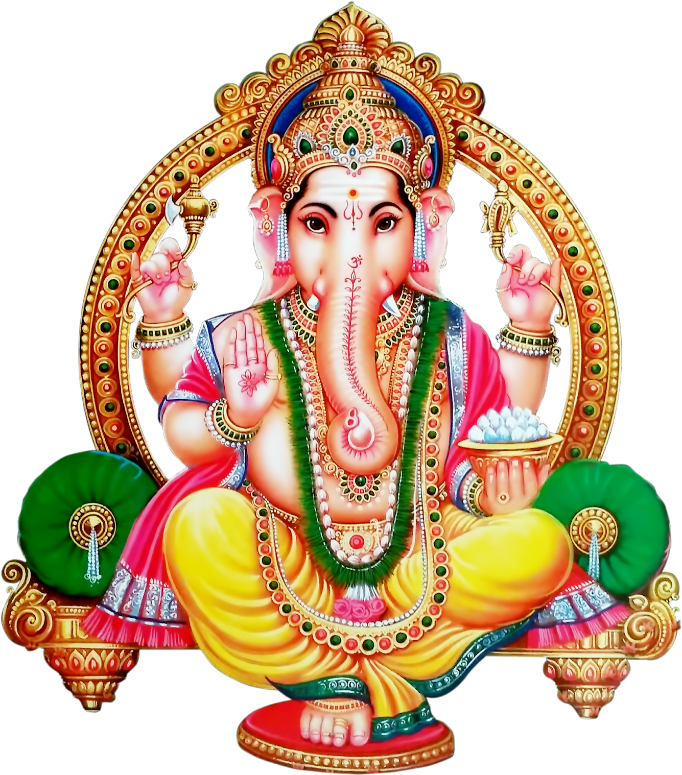 Lord Ganesh Vinayaka Hd Png Photos Images Clipart - Transparent Hindu Ganesh Png (1600x1589), Png Download