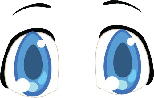 Cartoon Blue Eyes (500x320), Png Download