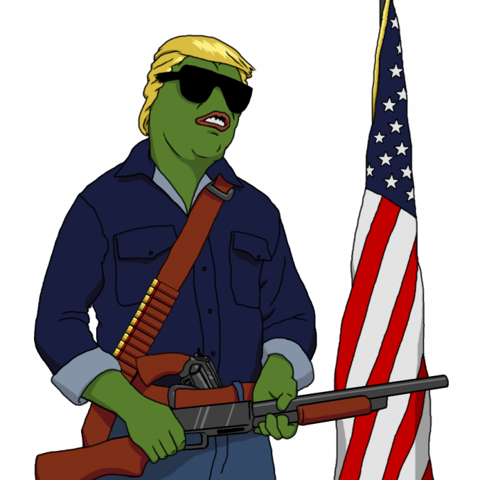 'alt Right' And Trump Supporters Rally Around Anti - Pepe Trump They Live (675x675), Png Download