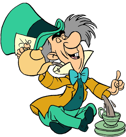 Mad Hatter Tea, Mad Hatters, Disney Characters, Alice - Alice In Wonderland Mad Hatter Clipart (450x482), Png Download