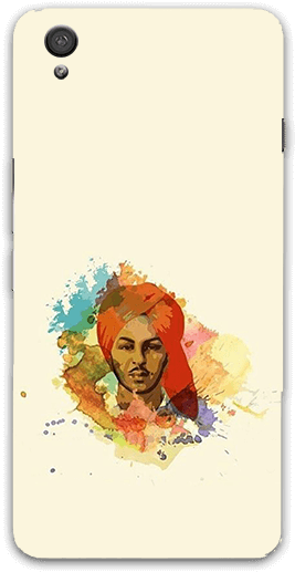 Bhagat Singh With Water Color Oneplus X Mobile Back - Mobile Phone (600x600), Png Download
