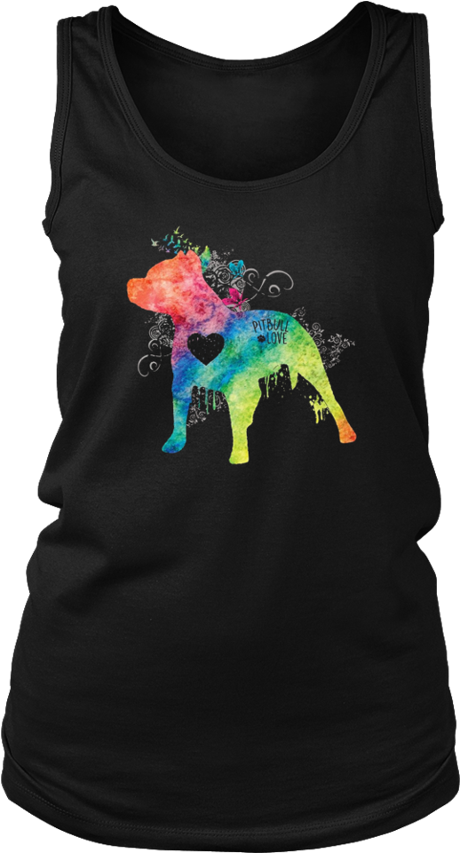 Pitbull Love Watercolor Zen T-shirt - Alien Halloween Costume Shirt Funny Ufo Easy (960x960), Png Download