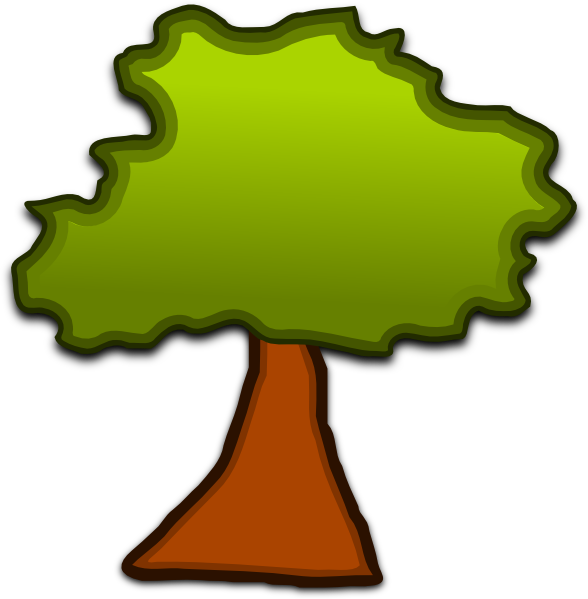 Cartoonish Tree Svg Clip Arts 588 X 599 Px (588x599), Png Download